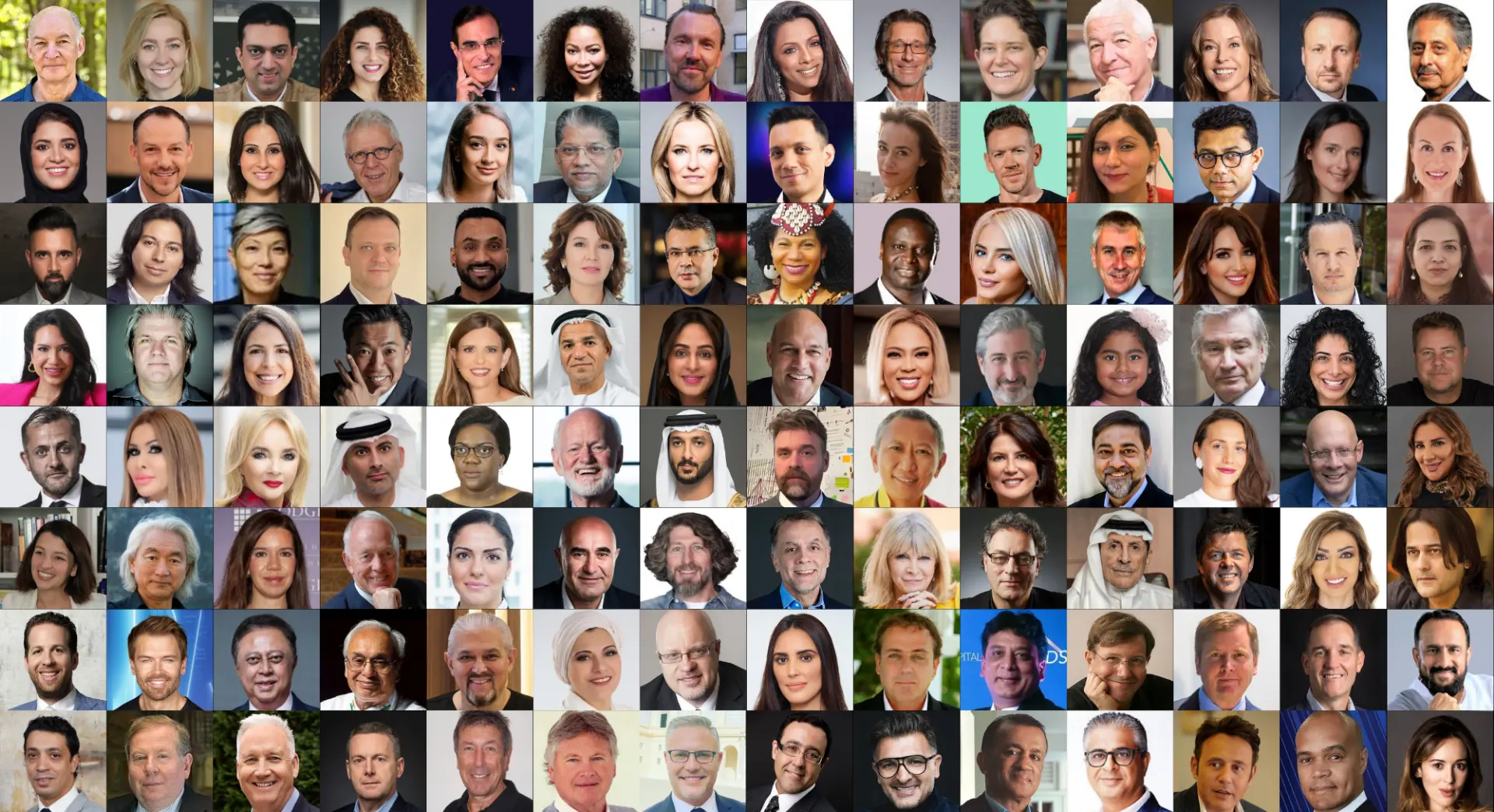 Grid of global Future Readiness Institute faculty portraits